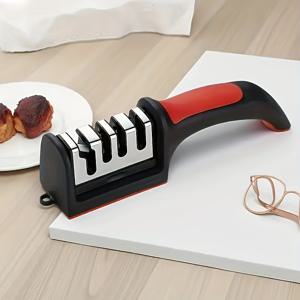 TEMU 다기능 4단계 전문 칼갈이 - 텅스텐 스틸, ABS 및 세라믹 연마석 - 걸기 쉬운 주방용품, 여름 가정용품, 어머니날 선물