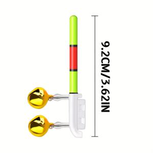 TEMU 낚시 장비용으로 설계된 10개 낚시 물갈기 표시기 세트, 벨이 특징이며 서프캐스팅에 적합, 먼 곳에서 볼 수 있음, 바다 낚시 낚싯대와 호환, 배터리 없음