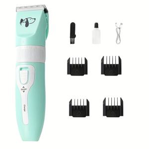 TEMU 소형, 고양이와 개용을 위한 애완동물 헤어 클리퍼 - USB 충전식, 낮은 소음으로 전문적인 관리 키트, PVC 소재, 다양한 털 유형을 위한 트리머 및 액세서리 포함, 애완동물 관리 도구|현대 애완동물 관리|USB 충전식 클리퍼, 고양이 헤어 트리밍