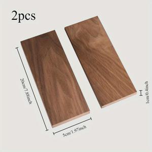 TEMU 2개 블랙 월넛 우드 블록 - 7.87x1.97x0.39인치 자연스러운 질감과 풍부한 나무 결의 DIY 벽 예술용, 수제 홈 데코, 내구성 있는 목공 프로젝트 - 공예가, 목공 도구 및 액세서리, 고급스러운 공예 재료, 창의적인 제작자, 핸드메이드 장식, 목공 애호가를 위한 이상적인 선물