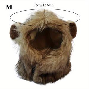 TEMU 1개 사자 머리 고양이 의상 - 새끼고양이 & 고양이를 위한 부드러운 폴리에스터 조절 가능한 핏, 내구성 있고 편안한 사자 마스크와 귀여운 사자 코스튬 액세서리, 사진 촬영, 할로윈 테마 파티, 애완동물 드레스업용
