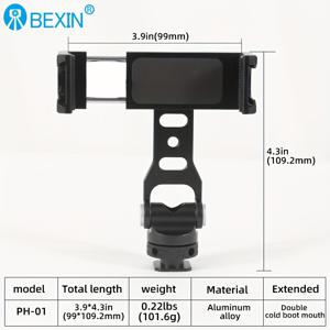 TEMU 베킨 메탈 폰 홀더 클램프 핫슈 360° 회전 삼각대 어댑터 마운트 스탠드 DSLR 카메라 모니터 아이폰15 소니용
