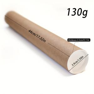 TEMU DDCAQIOUA 헤비듀티 크래프트 브라운 우편 튜브 화이트 뚜껑 - 포스터, 공예품, 파일 및 사무용품 보관용 내구성 튜브, 심플한 디자인, 자연스러운 외관, 안전한 잠금 장치