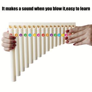 TEMU 1pc REIDEA 18구 피아노, ABS 소재, 부드럽고 크리스마스 음악, 쉬운 블로우, 스테이지 퍼포먼스, 음악 교육, 일상적인 연습, 휴대용 및 가벼운