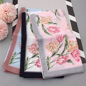 TEMU 여성용 프린트 손수건 3개 세트, 가볍고 부드러움, 땀 흡수 잘됨, 휴대하기 쉬운 작은 사각 타월, 여성 선물로 완벽