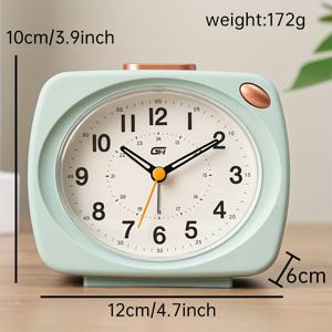 TEMU 현대 침실 알람 시계, Snooze 및 야간 조명 기능, 조용한 작동, 침대 옆, 사무실, 또는 기숙사에 적합 - 학생에게 필수, 1개의 배터리로 작동, 포함되지 않음