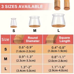 TEMU 32개 실리콘 의자 다리 바닥 보호대 | 스툴 다리 보호 캡, 나무 바닥 미끄럼 방지 의자 다리 커버