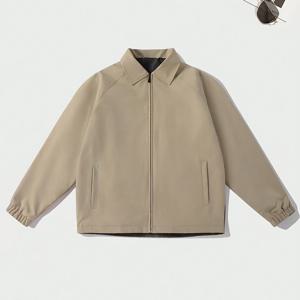 TEMU Pearson OBM 2025 봄/가을 신상 캐주얼 단색 코치 재킷, 남성용 심플하고 활용도 높은 스타일리시한 라펠 코트