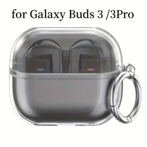 TEMU 삼성 갤럭시 Buds3 Pro 2024 모델 보호 케이스, 초박형 TPU 커버, 지문 방지 및 얼룩 방지, Buds3/3Pro 범용 모델 호환 - 투명