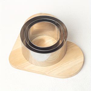 TEMU 3개 세트 무봉제 스테인리스 스틸 무스 케이크 링, 6cm 높이 라운드 치즈케이크 몰드 베이킹용