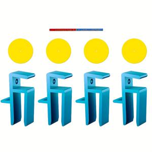 TEMU 9pcs 블루 플라스틱 목공 지그 세트 - 캐비닛, 실, 조인러용 다용도 마킹 도구, 펜슬 1개 및 라운드 마커 4개 포함, 목공, 장식 및 보드 프로젝트용으로 이상적