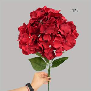 TEMU 1묶음 5송이 인조 실크 수국 꽃 - 리얼리스틱 블루 & 화이트 플로럴 아레인지먼트, 18.5인치 대형 부케 (웨딩, 홈 데코, 파티, 센터피스용), 유지 관리 불필요, 꽃 장식, 테이블 데코, 생동감 넘치는 꽃잎, 웨딩 플래너용