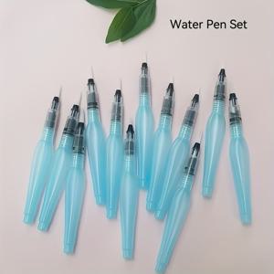 TEMU 12개 세트 워터컬러 물감 솔루블 브러시 - 사용하기 쉬운 채색용 브러시, 수채화 브러시, 물감 브러시