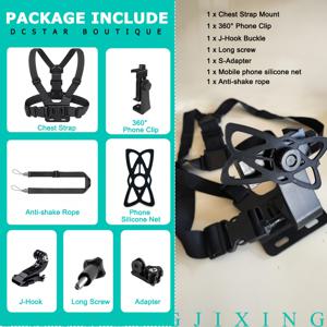 TEMU 7in 1 범용 조절 가능한 가슴 마운트 폰 홀더 해시, 아이폰, 삼성, for GoPro, Insta360, DJI 액션 카메라와 호환, 사이클링, 카약, 낚시, 스케이트보드 POV/VLOG 녹화