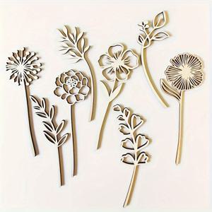 TEMU 8개 세트 천연 시 | 데이지, 장미, 백합 조화 나무 꽃다발 - 부활절, 크리스마스, 추수감사절 홈 벽 장식 포인트