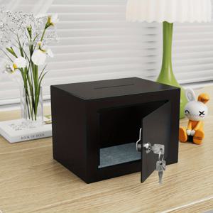 TEMU 컴팩트 올스틸 동전 작동 금고 - 배터리 불필요, 이중 키 잠금장치, 가정/사무실용 현금 및 소지품 보관함 - 휴가/생일 선물 추천, 모던 홈 데코, 디자인, 내구성 강화, 신뢰할 수 있는 보안 기능