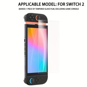 TEMU 박스형 - 스위치 2 스크린 보호기 강화 유리 닌텐도 스위치 2용, 투명 HD 클리어 방지 스크린 보호기 호환 가능한 모델: 스위치 2용