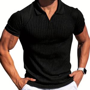 TEMU 남성 여름 피트니스 V넥 폴로 반팔 셔츠