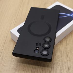 TEMU 삼성 갤럭시 S25, S24, S23, S22 울트라 플러스, S21, S20 FE 및 S25 엣지용 무광 케이스 (소프트 TPU 소재, 마그네틱 무선 충전 지원)