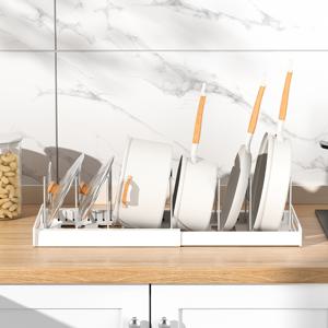 TEMU 주방 수납을 위한 조절 가능한 냄비 걸이, 주방 가전 제품 정리를 위해 캐비닛 안 또는 싱크대 밑에 적합하게 디자인되었습니다.