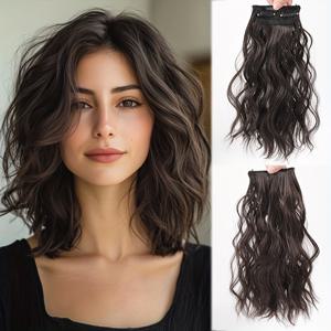 TEMU BB 클립이 있는 무열 컬링 패드 - 모든 헤어 타입 및 민족을 위한 합성 워터 웨이브 볼륨 컬, 열 손상 없음, 쉬운 클립인 헤어 스타일링 도구, 안전한 클립 부착