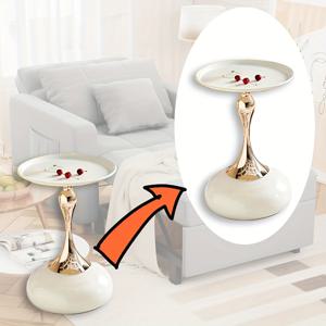 TEMU 1개, 소파 사이드 테이블, 휴대폰 책상, 철제 침대 옆 테이블, 라이트 럭셔리 감성의 커피 테이블, 크림 스타일 홈용, 침실 소파 사이드 테이블 선반, 침대 옆 테이블, 조절 가능, 선물용, 아버지의 날, 축제 파티용