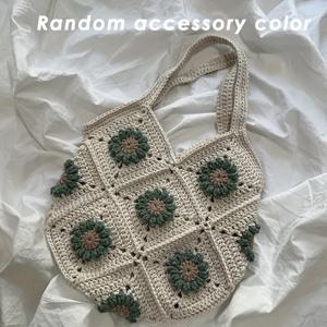 TEMU 초보자용 크로셰 키트 - 플라워 그랜니 스퀘어 토트백 - 완벽한 뜨개질 세트, 고품질 실 포함, 설명서 제공. 가족, 친구, 커플 선물 추천, 크리스마스, 할로윈, 여름 장식 등에 적합