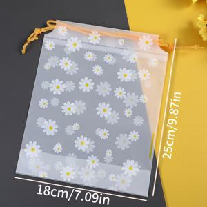 TEMU 50개의 다이즈 조임 보관 가방 - 투명한 노란 다이즈 패턴, 신발, 수건, 여행, 침실 정리에 완벽!, 걸이형 선반