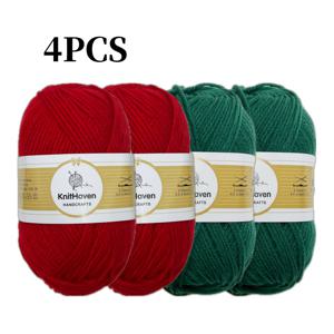 TEMU 4개 세트 부드러운 컬러풀 실 볼, 100% 아크릴, 뜨개질 및 크로셰에 이상적, DIY 공예, 수제 프로젝트, 다양한 색상(화이트, 레드, 블랙, 베이지, 옐로우, 그레이, 블루) 공예 재료|생동감 있는 실 세트|부드러운 질감의 실, 뜨개질용 실, 크로셰용 실, 크로셰용 실