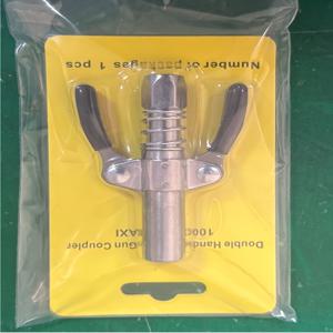 TEMU 1pc 스테인리스 스틸 기름 총기 커플러 - Lock-On Zerk Fitting, 더블 핸들, 빠른 릴리스, 10,000 PSI 압력 등급, 알루미늄 합금, 1/8