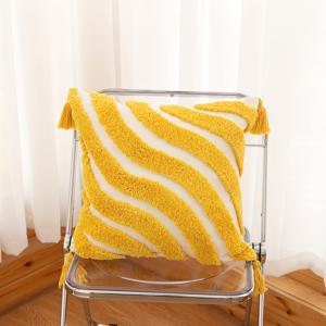 TEMU 1개 북유럽 기하학적 태슬 장식 러빅 쿠션 커버, 무지개 체크 디자인, 거실 소파 및 침실 쿠션에 적합