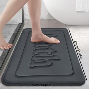 TEMU 코랄 플리스 욕실 매트 미끄럼 방지 기계 세탁 가능 저파일 평면형 부드러운 편안함 우수한 흡수력 가정용 거실 주방 침실 농가 스타일 봄 여름 가을 겨울 크리스마스 할로윈 PVC 러그 선물