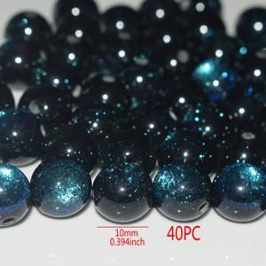 TEMU 팔찌 제작용 16mm 12개 및 10mm 40개 검정색 반짝이는 루스 비즈, 주얼리 제작 액세서리에 적합, 어버이날 또는 친구를 위한 선물로 이상적입니다.