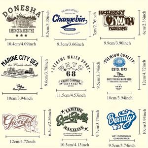 TEMU 티셔츠, 마스크, 백팩, 청바지, 모자, 베개 등 의류에 열전사 처리에 적합한 9가지 스타일리시하고 매력적인 트렌디한 레터 디자인 세트입니다. 사용하기 쉬운 열 프레스 데칼은 패셔너블하고 세탁 가능한 디자인을 특징으로 합니다.