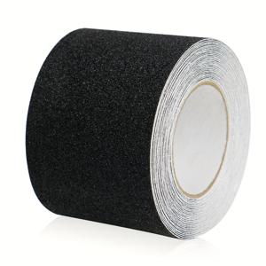 TEMU BOMEI PACK 미끄럼 방지 테이프 1롤, 100MM X 10M 대형 미끄럼 방지 안전 테이프, 80G리트 고사질 조약돌 미끄럼 방지 (계단, 욕실, 수영장, 사무실 사용) - 블랙