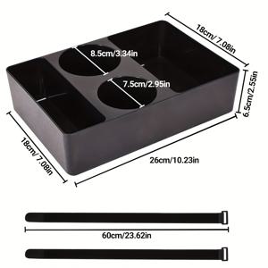 TEMU 1개 차량용 팔걸이 수납 박스 컵 홀더, 최신 모델 센터 콘솔 정리함, 다기능 수납 상자, 중앙 팔걸이 수납 용기