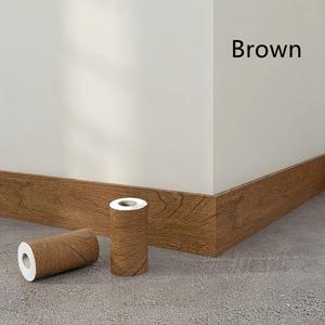 TEMU 1롤/10미터 리얼리스틱 나무 무늬 수리 테이프, 바닥 가구 재생용 접착식 스커트 스티커 홈 테이프