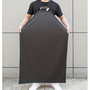 TEMU 식당 요리, 주방 직원, 식기세척기, 세차원, 해산물 작업자, 마켓 판매자, 목수에게 적합한 깨끗한 블랙 디자인의 복합 PVC 가죽 작업 앞치마입니다. 더 두꺼운 가죽 소재를 사용했습니다.