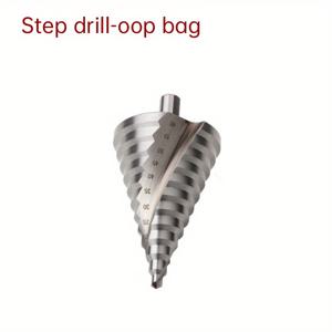 TEMU 1개 고속강 스텝 드릴 비트 - 6-60mm, 삼각 핸들, HSS4241 재질 정밀 절삭 및 드릴링용, 플라스틱 튜브 포장, DIY 프로젝트/목공 애호가에 적합