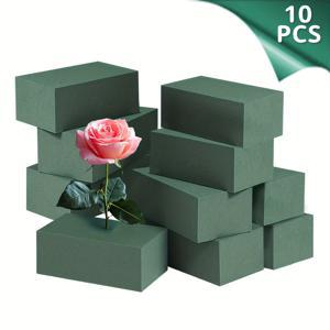 TEMU 8/10개 그린 플로럴 폼 블록 - 고밀도 플라워 폼, 자유롭게 커팅 가능, DIY 부케, 플로리스트, 꽃가게, 웨딩 데코, 파티용