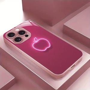 TEMU 아이폰 16/16 프로/16 플러스/16 프로 맥스/ 프로/15 프로 맥스/14/14 프로/14 플러스/14 프로 맥스/13/13 프로/13 프로 맥스/13 미니/12/11 호환 핑크 프로스티드 강화유리 휴대폰 케이스, 새로운 할로윈 생일 완벽한 선물, 패션과 예술적 개성을 담은 애플 아웃라인 라인 패턴 | 그녀를 위한 카와이 선물