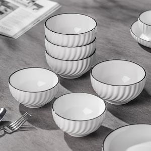 TEMU 6개 세트 언더글레이즈 컬러, 손수 제작한 세라믹 쌀 그릇, 일본식 식사 그릇, 디저트 수프 그릇, 4.5인치, 전자레인지 안전, 식기 세척기 안전, 가정 주방, 레스토랑 파티, 주방 용품 액세서리