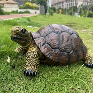 TEMU 생동감 넘치는 대형 거북이 장식품 야외 정원 수영장 유치원 잔디 가든 조경 장식 가족을 위한 완벽한 선물 부활절 동물 공예품 야외 스태츄