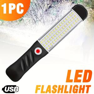 TEMU 1pc 자석 LED 고광도 야간 조명 플래시 램프, 후크, USBSB 충전식 파티 조명 휴대용 플래시 라이트, 플라스틱 소재, 밝은 LED 비즈 토치, 하이킹, 낚시, 비상, 작업 및 가정 조명에 좋은 도우미