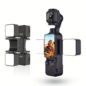 TEMU 데시온탈 DJI 포켓 3 조절 가능한 밝기, USB-C 충전식, 장시간 배터리, 컴팩트 휴대용 LED 비디오 라이트 (DJI 포켓 3 카메라용), 자석 베이스 & 카라비너 클립 포함 - DJI 포켓 3 전용, 사진 촬영, 스트리밍, 현대적인 액세서리, 내구성 강화, 컨텐츠 크리에이터용, 비디오 제작, 스튜디오 조명, 사진 필수품