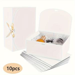 TEMU 10개 대형 선물 상자 세트 (리본 포함) - 발렌타인데이, 어머니날, 아버지날, 할로윈, 크리스마스, 생일, 스승의 날 및 축제 행사용 - 우아한 단색 포장
