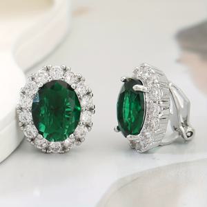 TEMU 여성을 위해 디자인된 고급 지르코니아 클립형 귀걸이 세트 - 결혼식 및 데일리룩에 적합한 스타일리시한 무피어싱 이어 클립, 휴일 선물로 이상적입니다.|피어싱