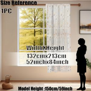 TEMU 1개/2개입, 캔디 비안 , 반투명 쉬어 커튼, 패브릭, 빛 필터링 및 통기성, 상단 로드 포켓 포함, 세탁 가능, 스위트 스타일 홈 데코, 침실, 거실, 사무실, 식당에 적합