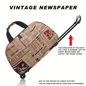 TEMU 대용량 휠 캐리어, 출장 및 여행에 적합, 손으로 들거나 끌어 다닐 수 있음, 이중용途 휠 특징, 휴대용 방향성 수납 가방 (야외용), 노트북, 의류, 책 등을 수납 가능|노트북파우치