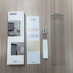 TEMU 사이드 클립 및 스케일이 있는 데스크 노트 보드, 컴퓨터 스크린, 휴대 전화 및 사무용품을 위한 다기능 데스크톱 홀더 - 화이트, 휴대 전화 홀더 | 현대적인 데스크 액세서리 | 내구성이 뛰어난 데스크 액세서리, 데스크 액세서리 사무실